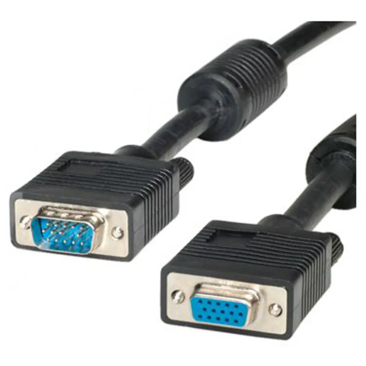 VGA extensionscable HD15St/Bu with Ferrit 3m