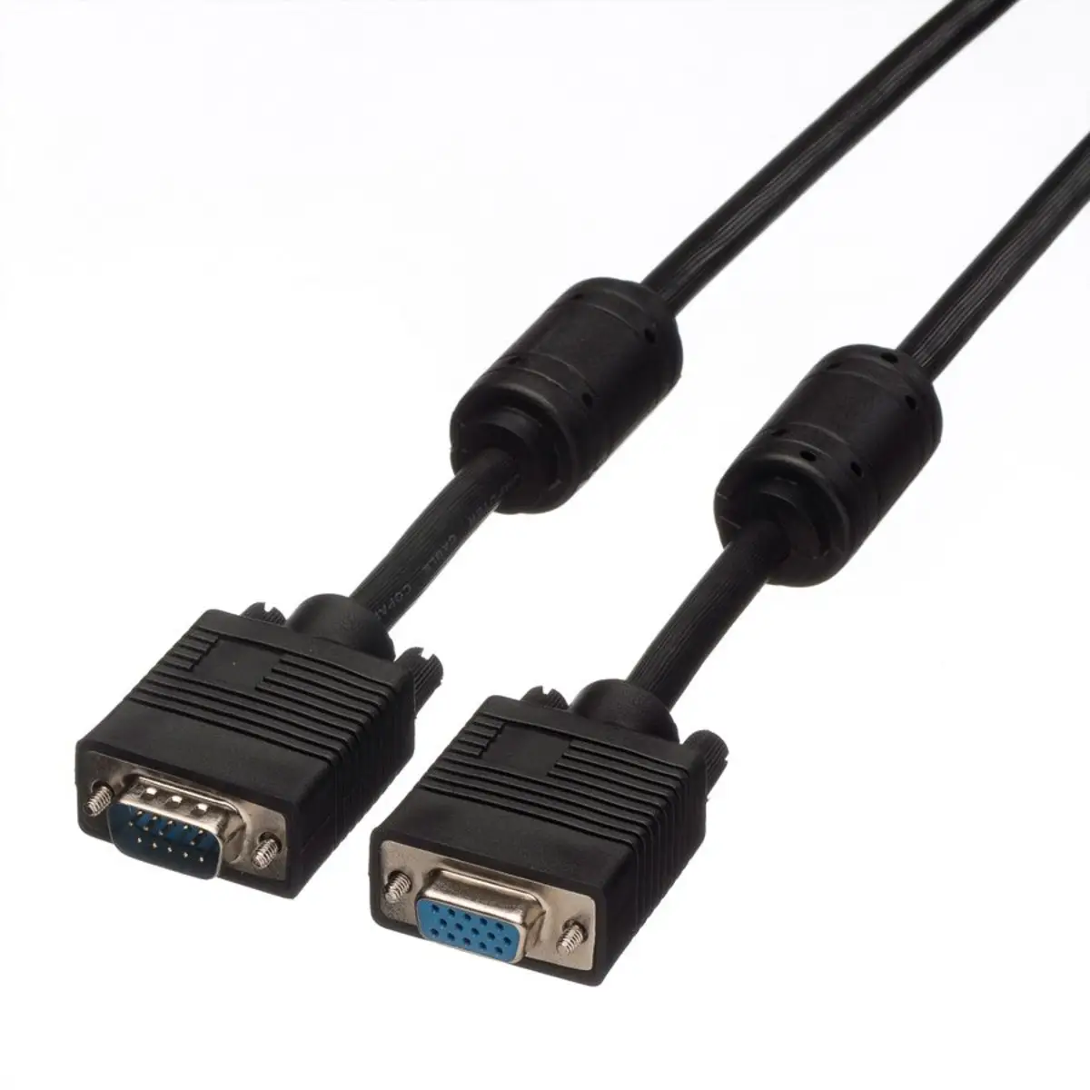 VGA extensionscable HD15St/Bu with Ferrit 3m