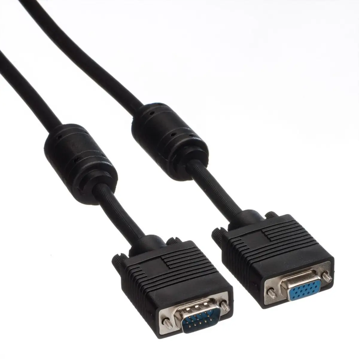 VGA extensionscable HD15St/Bu with Ferrit 3m