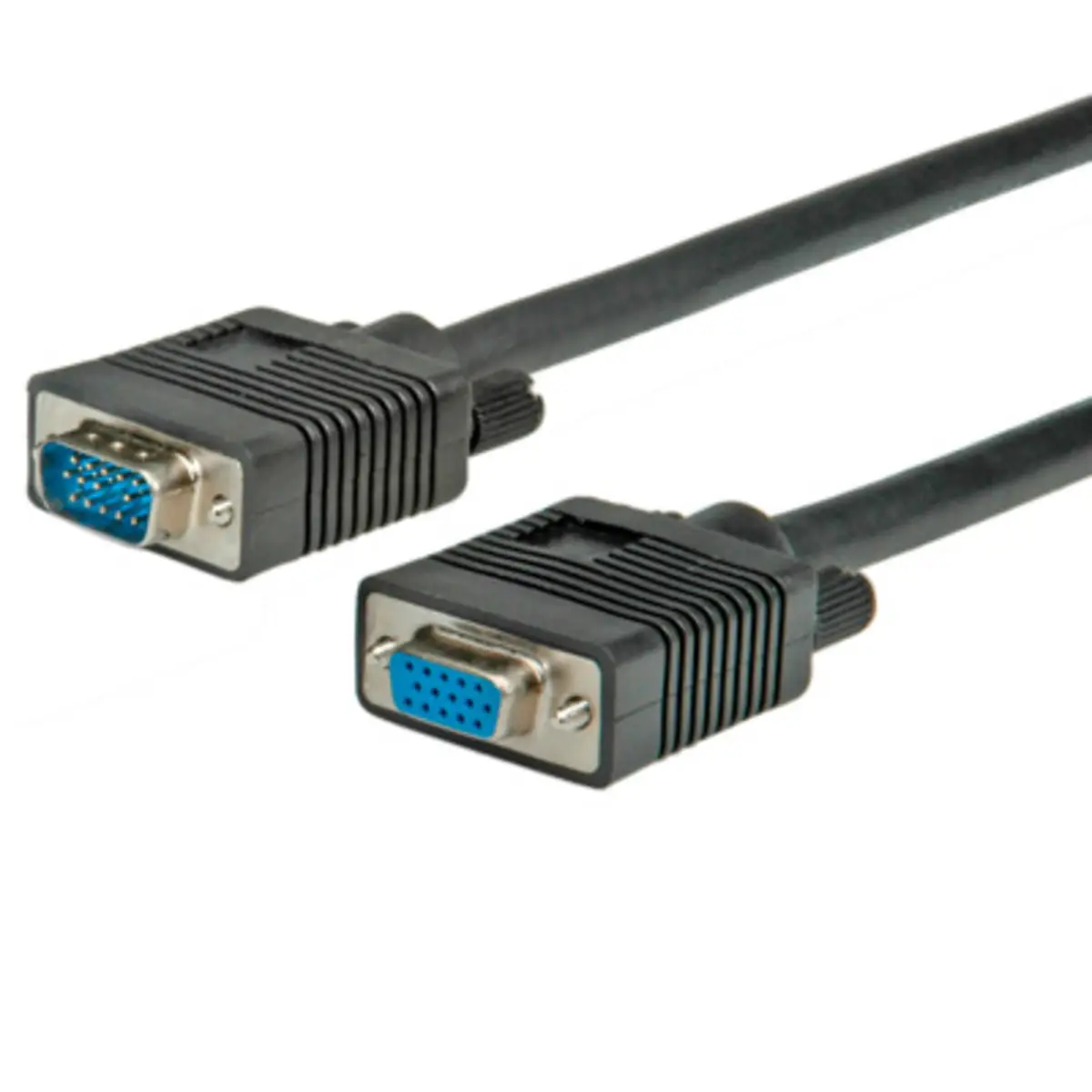 VGA-cable HD 15 plug/socket doppelt shielded black 3 m