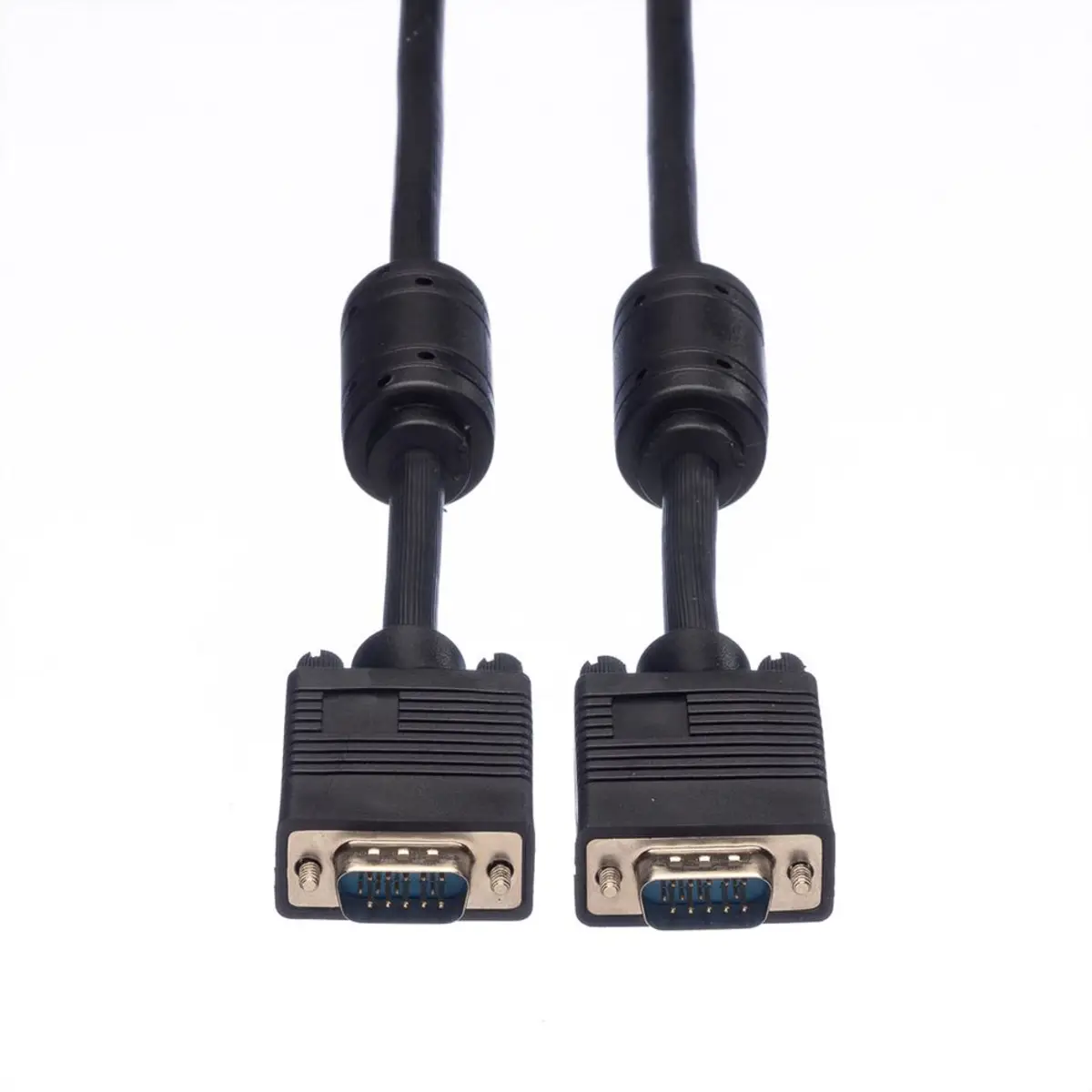 VGA-Kabel D-Sub 15pol mit Ferritkern Stecker/Stecker schwarz 10m
