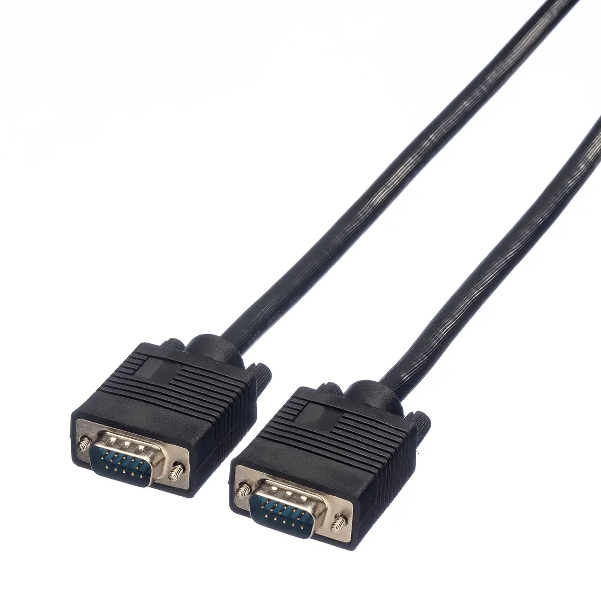 VGA-displaycable HD15 plug/plug doppelt shielded black 2m