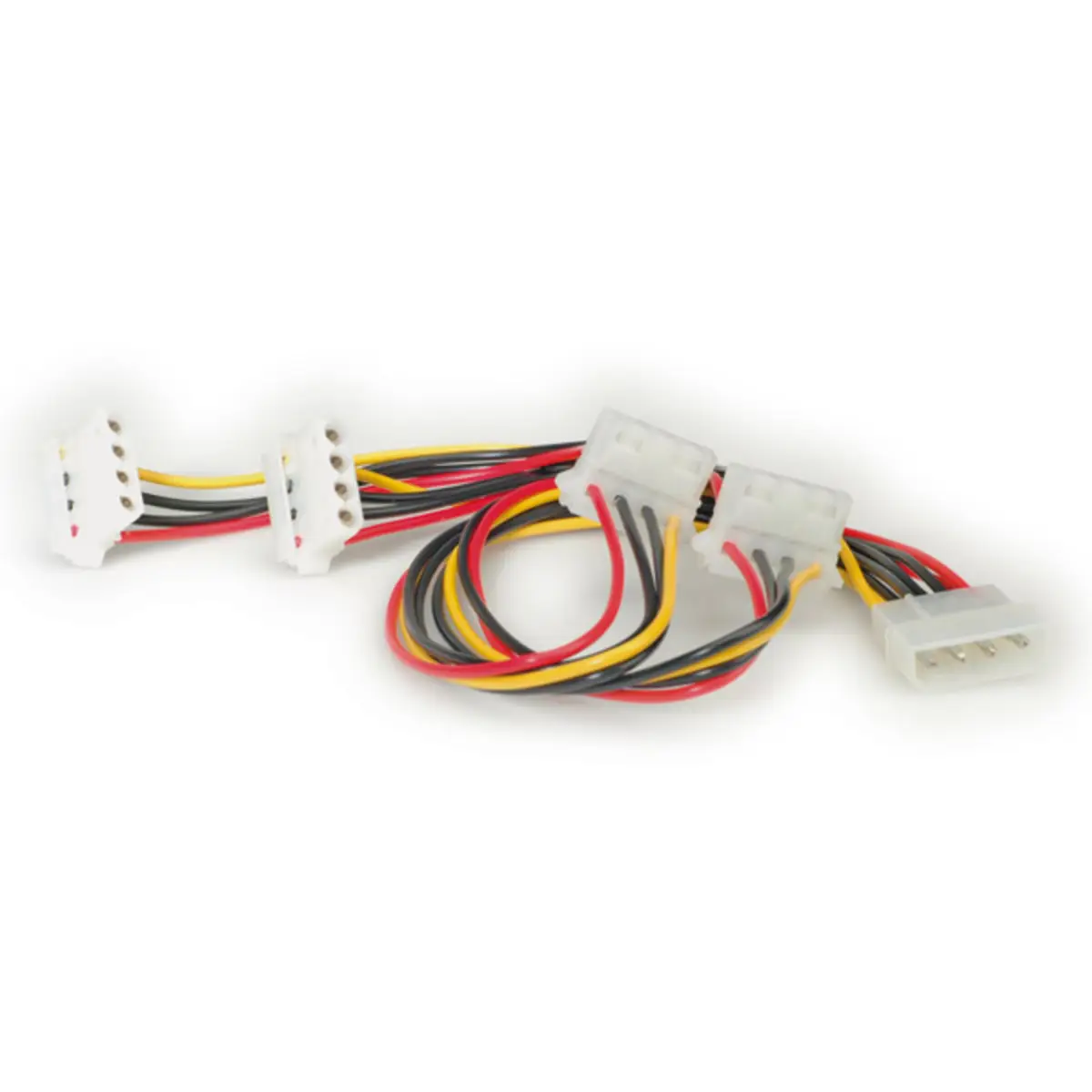 Y-Stromkabel 4-pol. Stecker/Buchse nicht geschirmt 0,45m