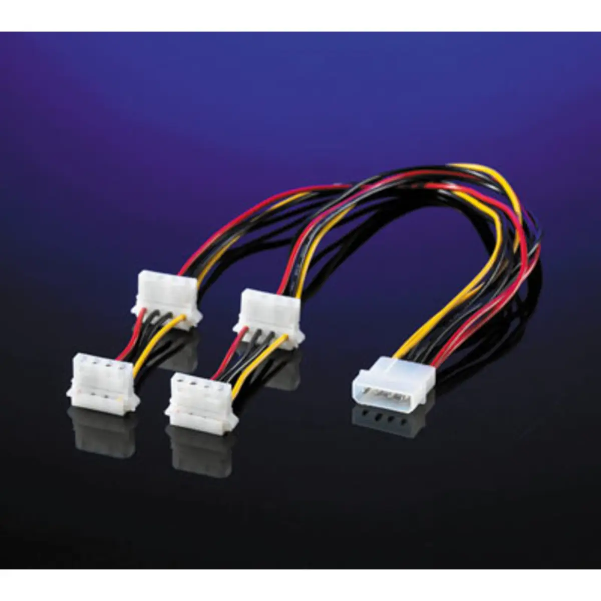 Y-Stromkabel 4-pol. Stecker/Buchse nicht geschirmt 0,45m