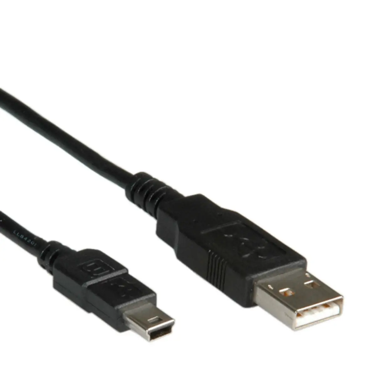USB2.0 Kabel Stecker A/Stecker USB2.0 Mini 5 Pin schwarz 3m