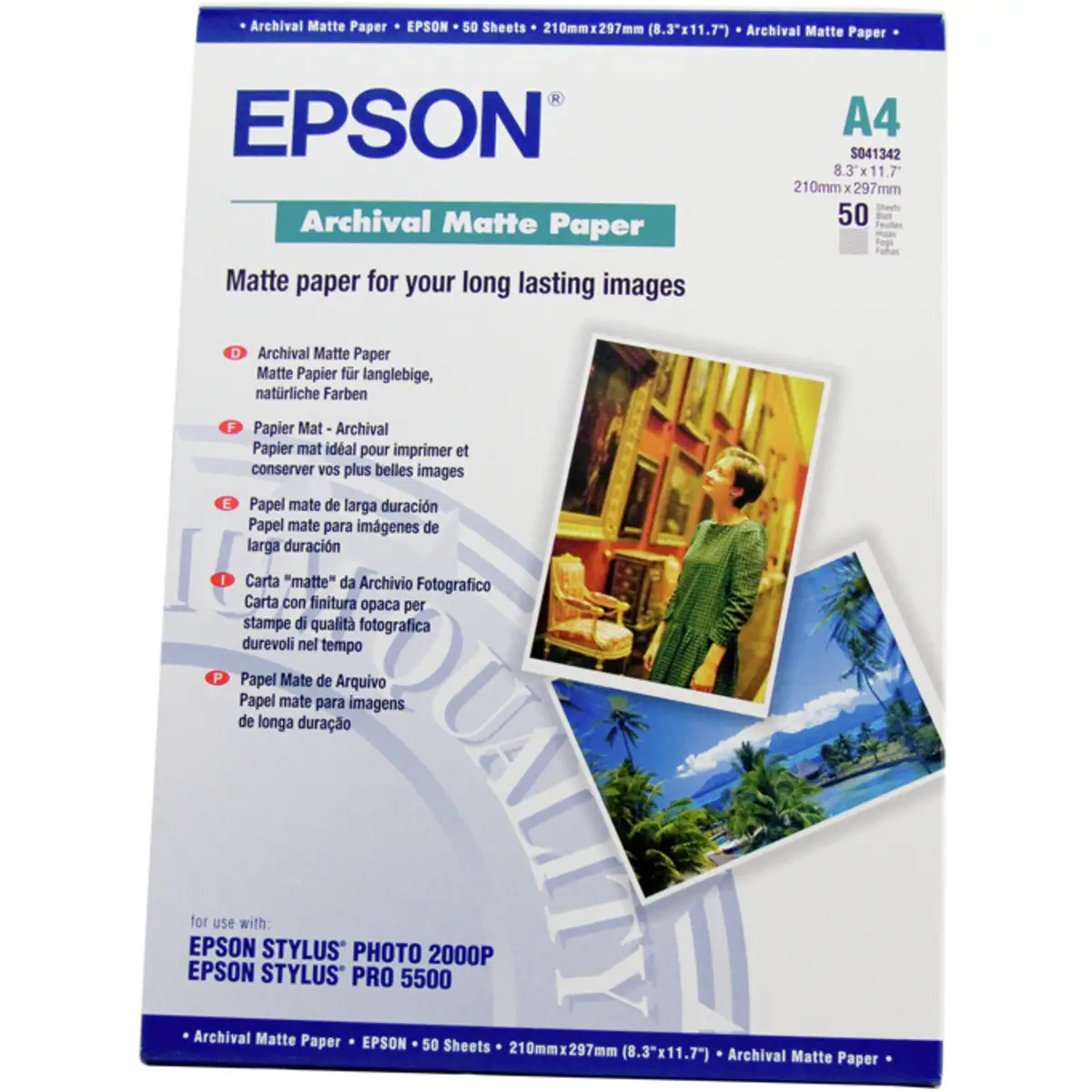 PhotoPaper Archival mate A4 Stylus Photo 2000P/Pro 7500/Pro9000 50 Sheet