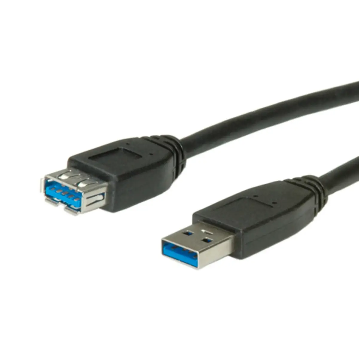 USB Kabel USB-A/USB-A Stecker/Buchse Schwarz 1,8m