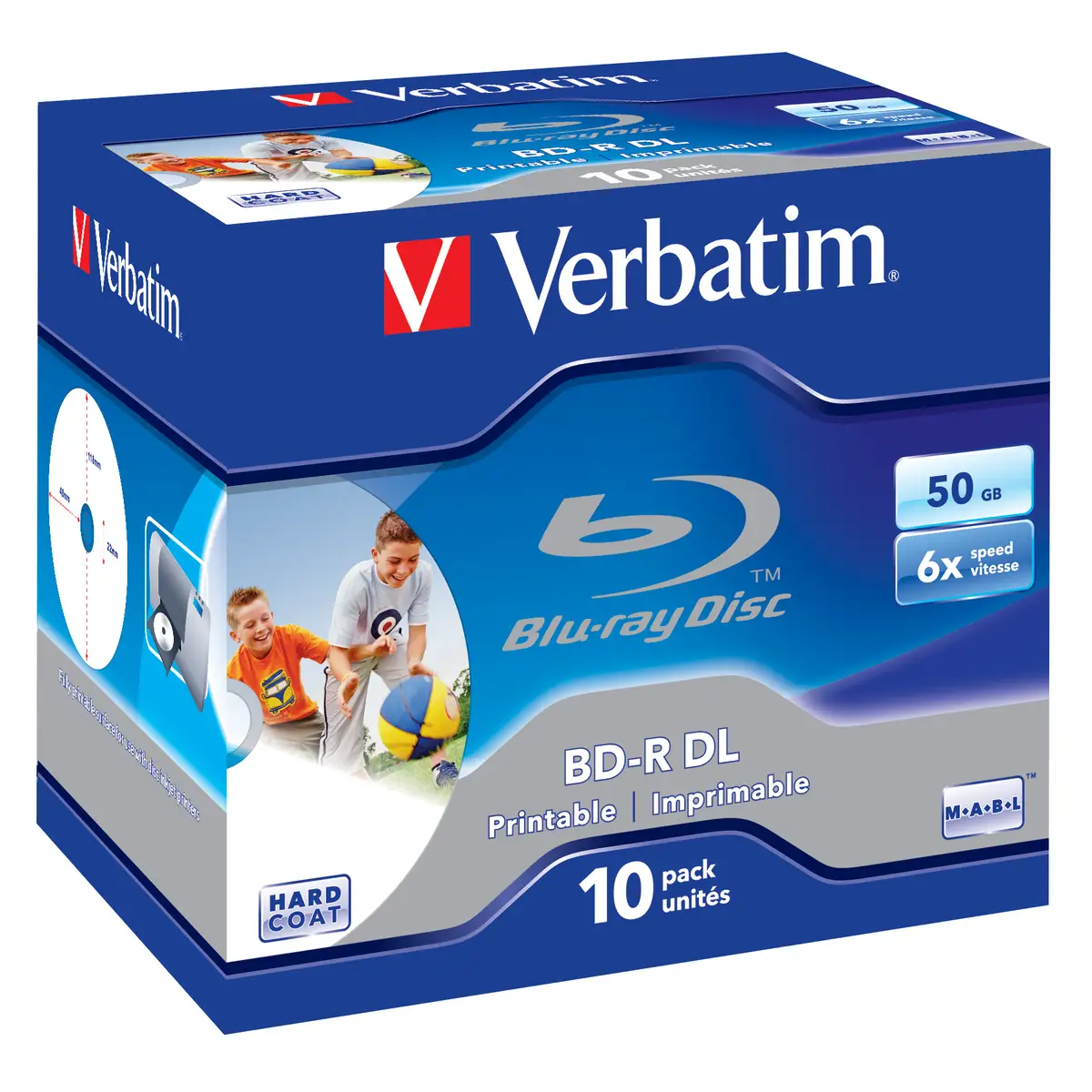 BD-R Rohling 50GB 6fach 10er Pack Jewel Case Printable