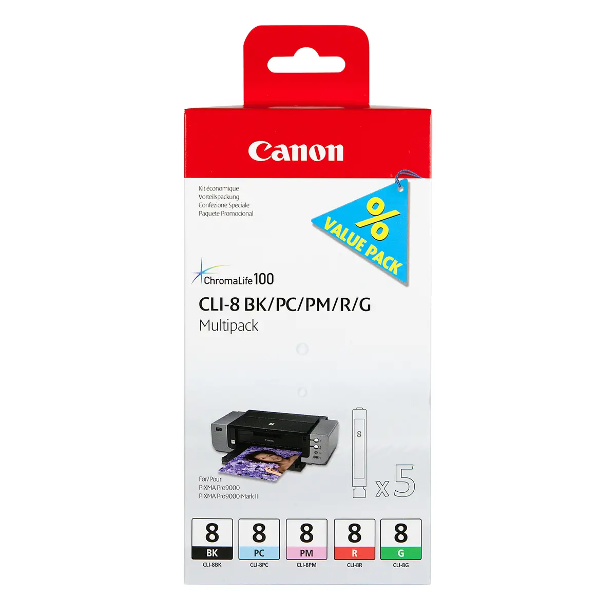 Ink Cartridge CLI-8cyan, green, magenta, red, black Multipack