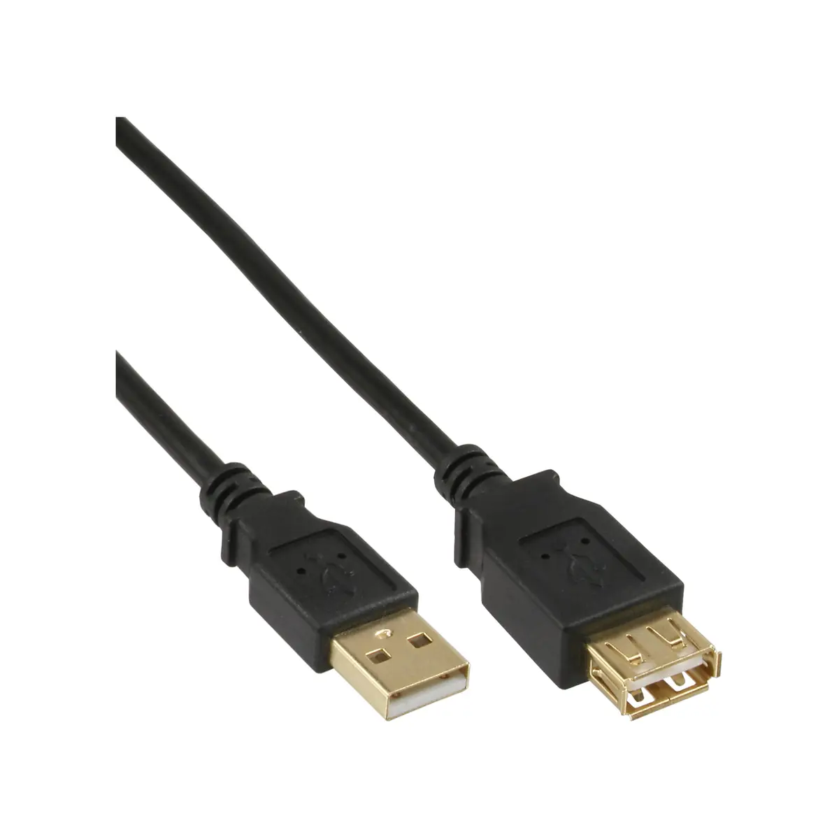 Verlängerungskabel USB Stecker/Buchse Schwarz 2m USB 2.0