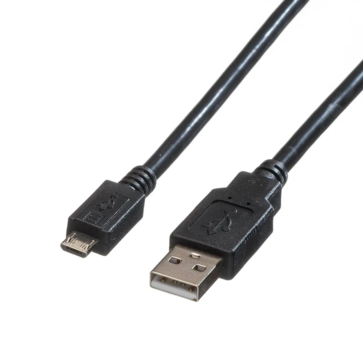 USB Kabel USB-A/USB-B Stecker/Stecker Schwarz 0,8m
