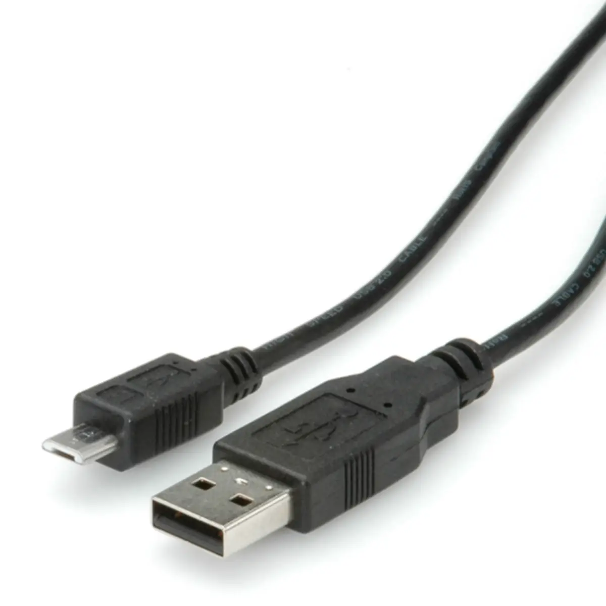 USB Kabel USB-A/USB-B Stecker/Stecker Schwarz 0,8m