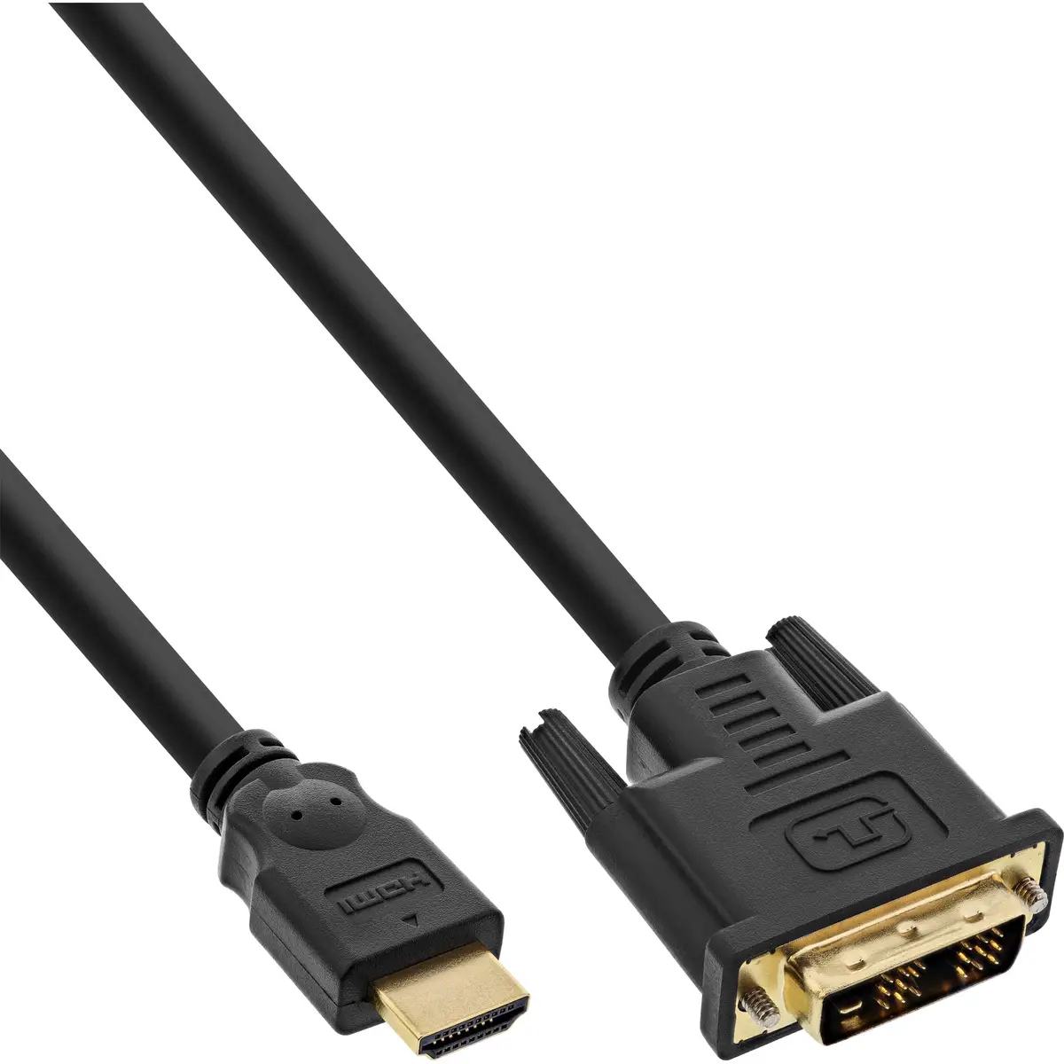 cable HDMI/DVI (Single Link) plug/plug black 2 m