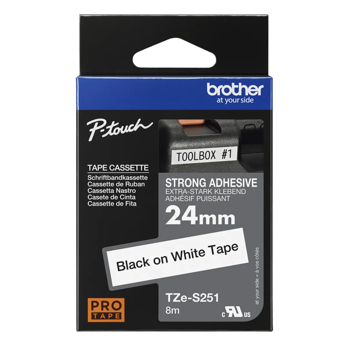 Bredher TZ eS251 laminated glueband black to white 24mm
