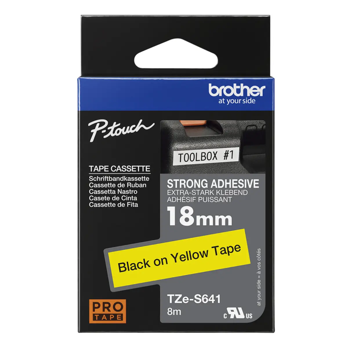 Bredher band TZES641 black to yellow 1,8cmx8m