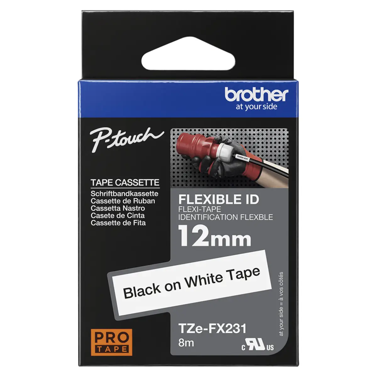 Bredher band TZeFX231 Flexitape black to white