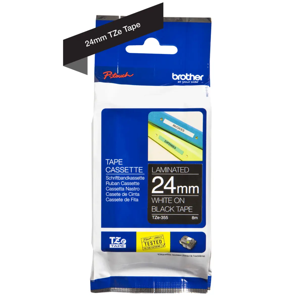 Bredher TZe 355 Ribbon 24mm white to black