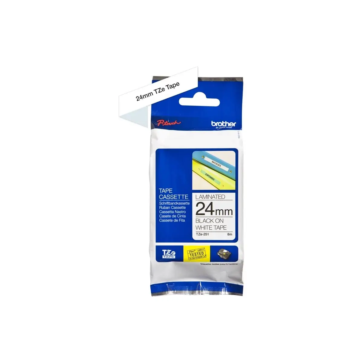 Bredher Ribbon 24mm black to white for P-Touch 2420PC/9200DX