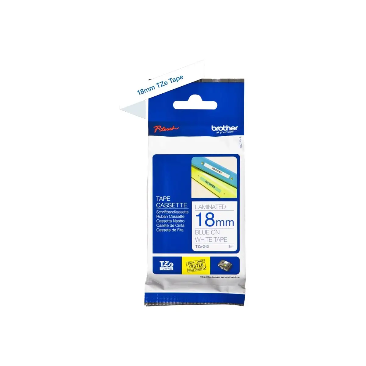 Bredher band TZE-243 18mmx8m blue to white