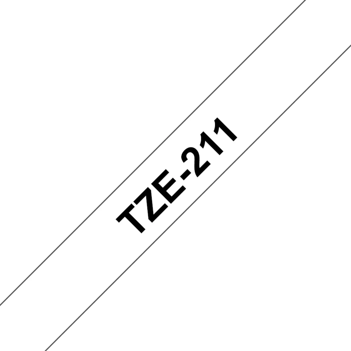 Bredher band 6mmx8m black to white for P-Touch 200/300/500 series