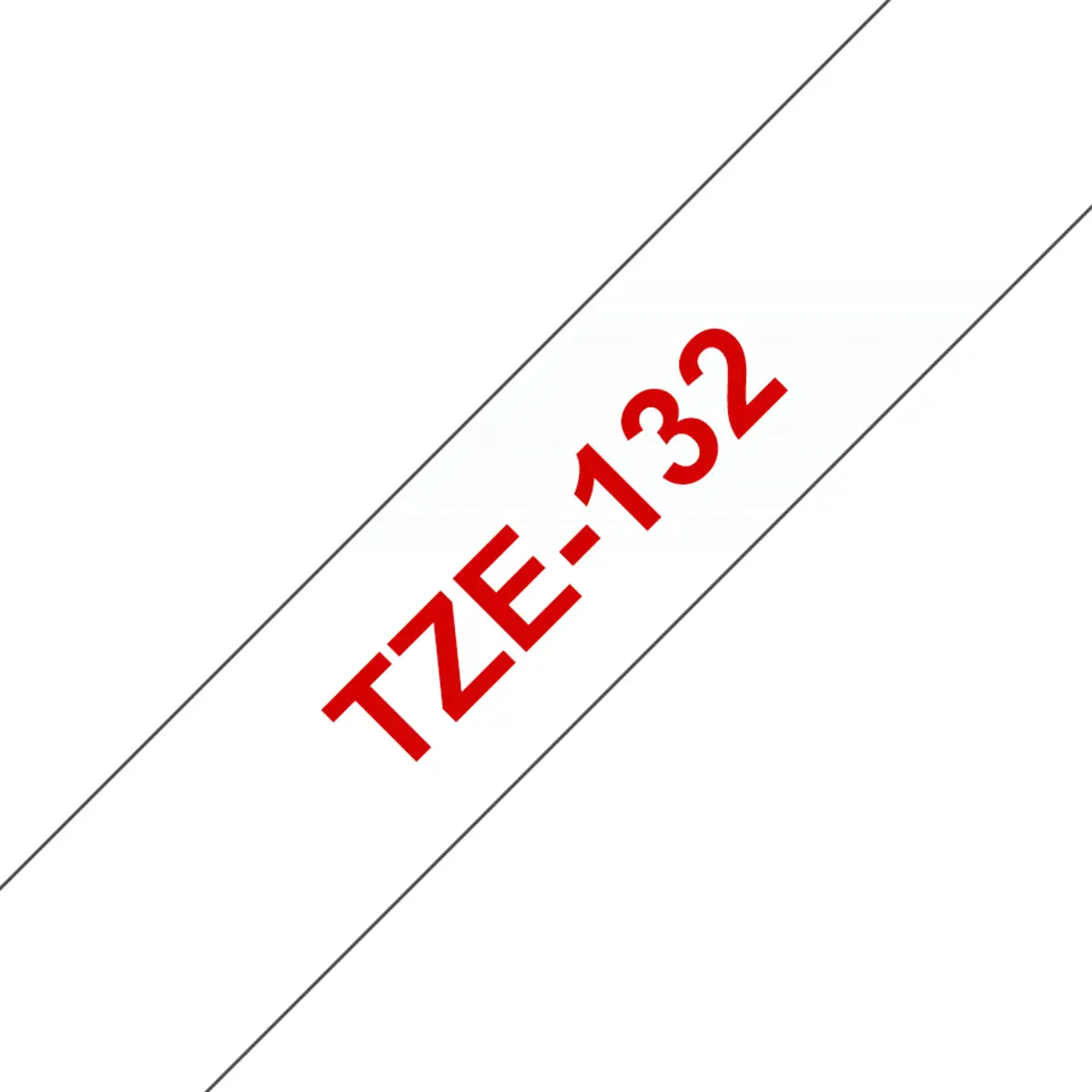 TZE132 Schriftbandkassette rot auf durchsichtig für P-Touch GL-H105, PT-1080, 1230, 1280, 1290, 1830, 2430, 2470, 2730, 7500, 7600, 9700, 9800