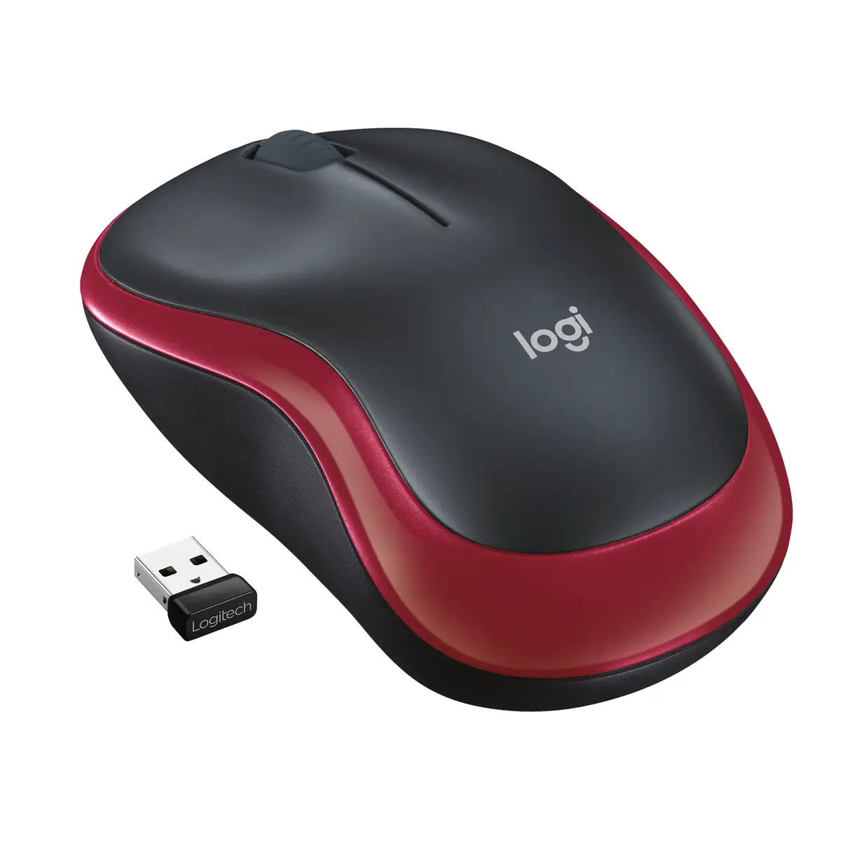 M185 Wireless Notebook-Mouse USB rot 3Tasten+Scroll