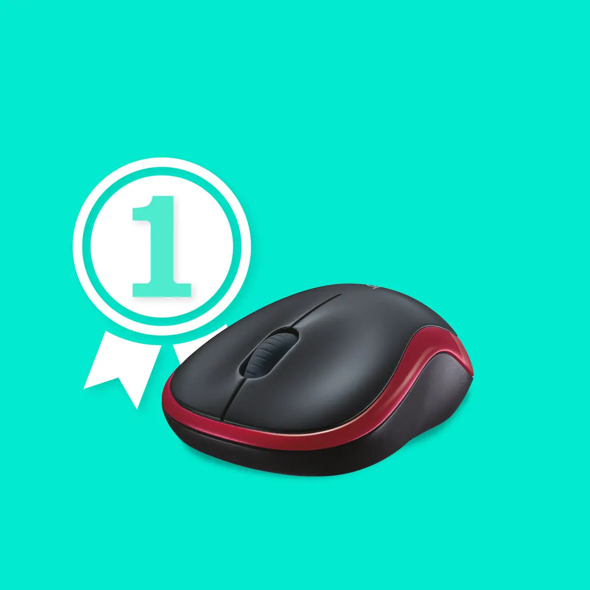 M185 Wireless Notebook-Mouse USB rot 3Tasten+Scroll