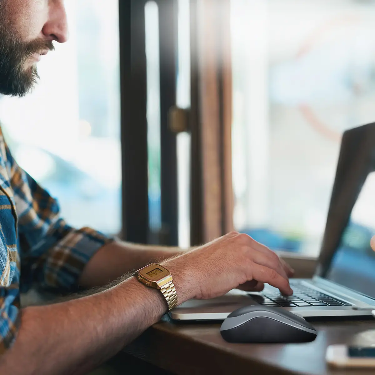 M185 Wireless Notebook-Mouse USB grau 3Tasten+Scroll inkl. USB-Empfänger