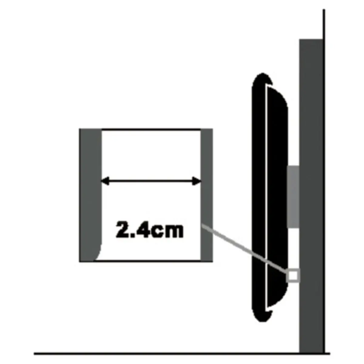 TV-Wandhalterung flach schwarz
