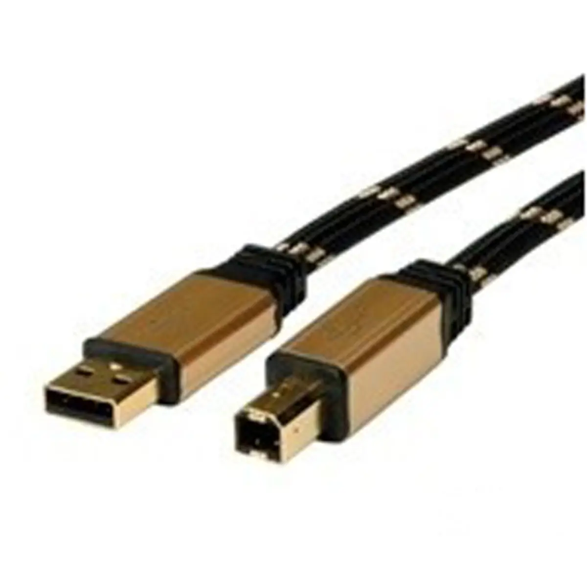 USB 2.0 Anschlusskabel Stecker A/Stecker B schwarz-gold 4.5m