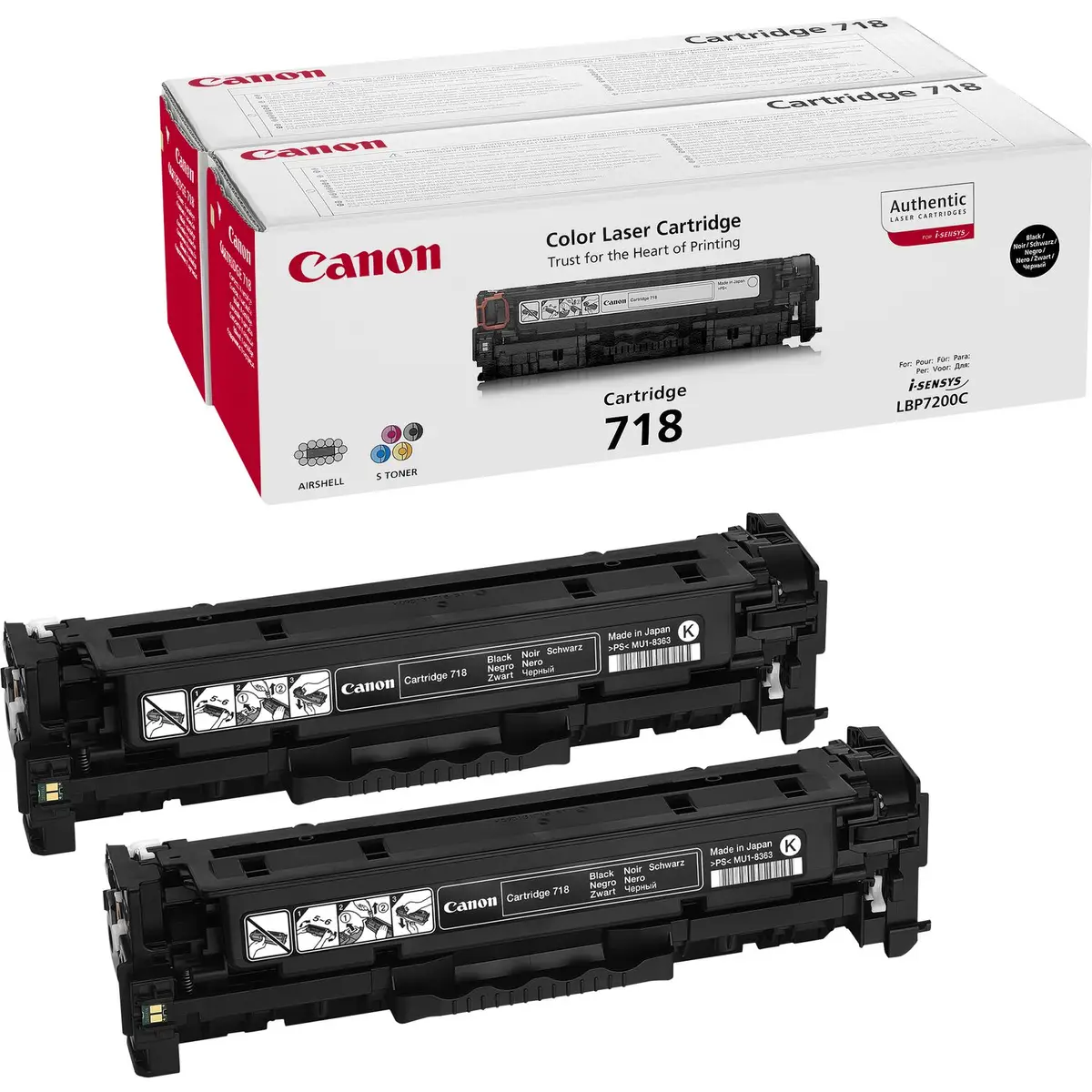 Toner 2662B005 each ca. 3400 pages black, 2er pack