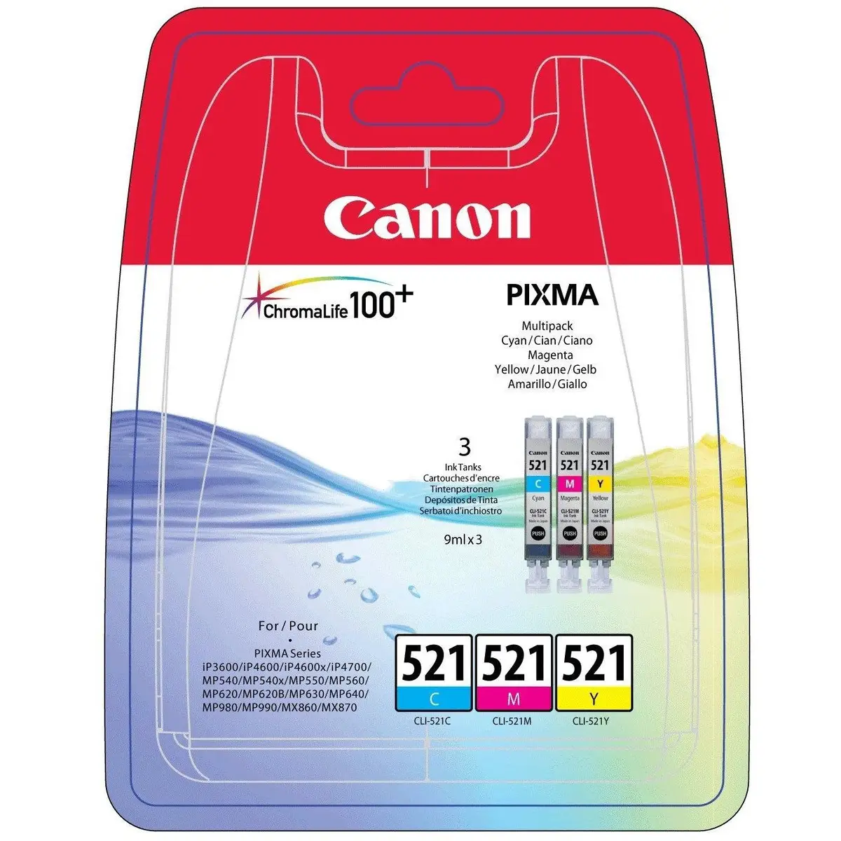 Ink Cartridge CLI-521 cyan, yellow, magenta
