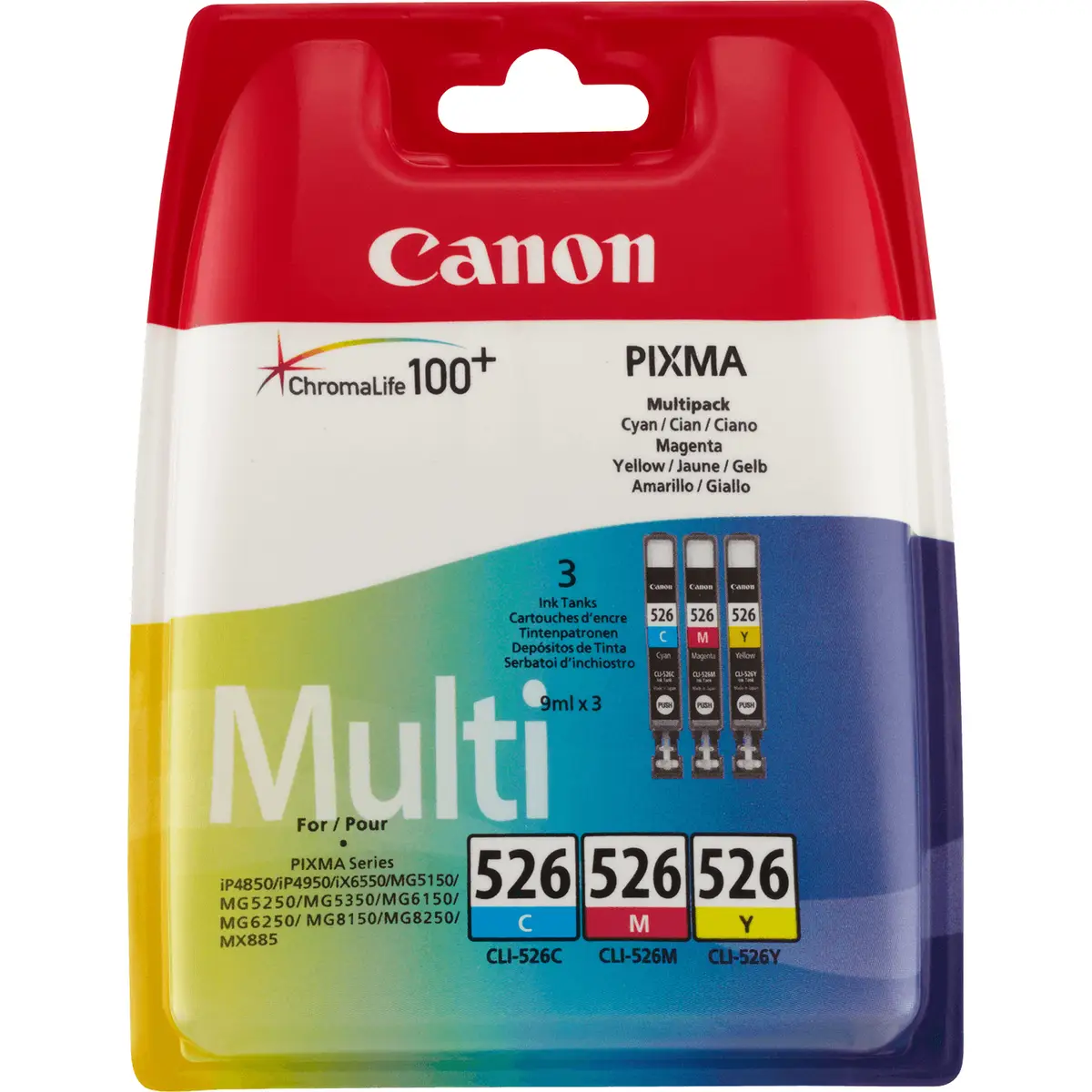 Ink Cartridge CLI-526 Multipack yellow cyan magenta
