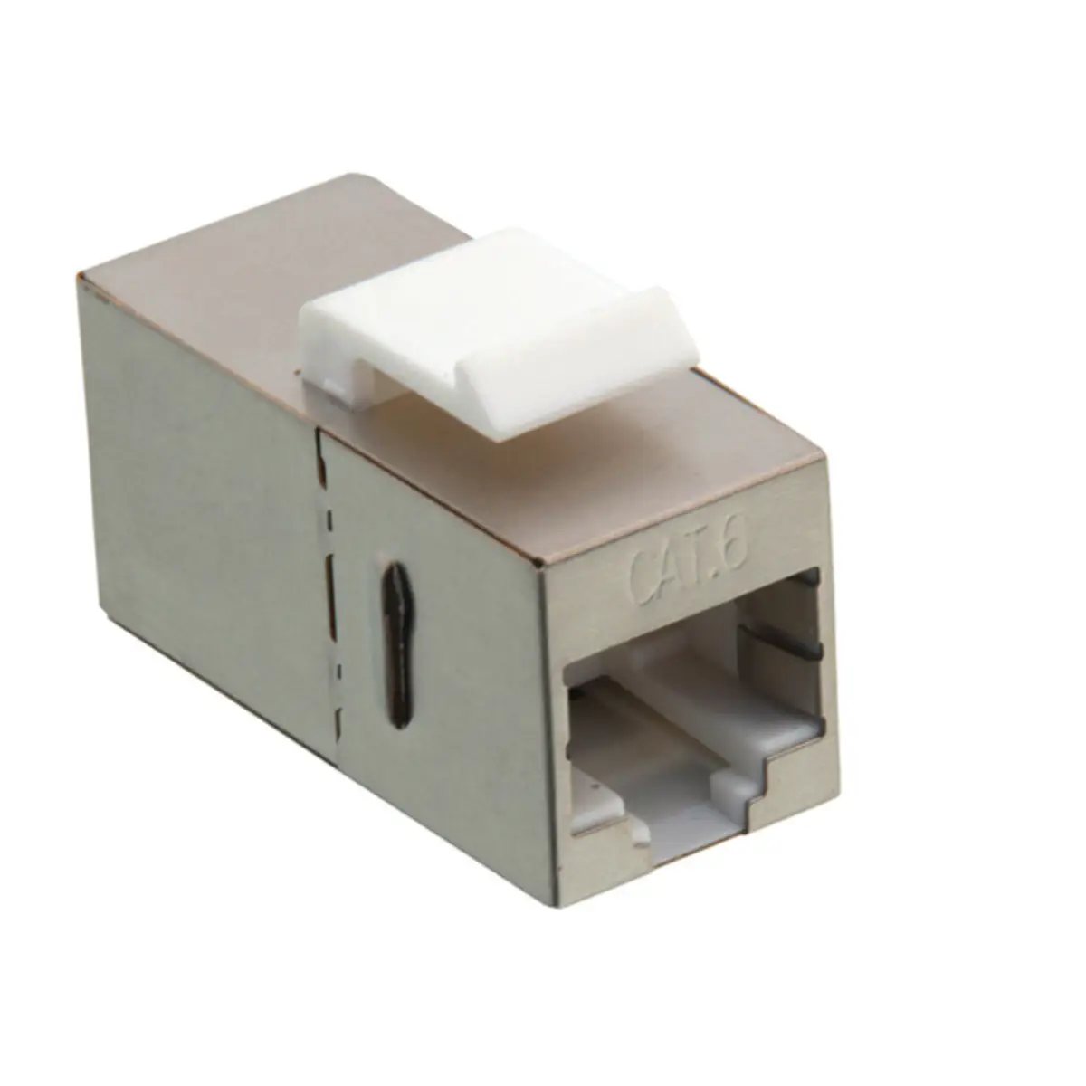 RJ-45 Kupplung Cat6 STP silber