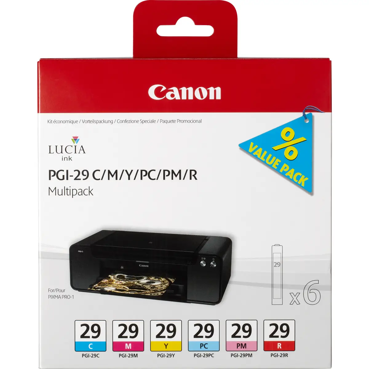 Ink Cartridge PGI-29 cyan, yellow, magenta, photo cyan, photo magenta, red Multipack
