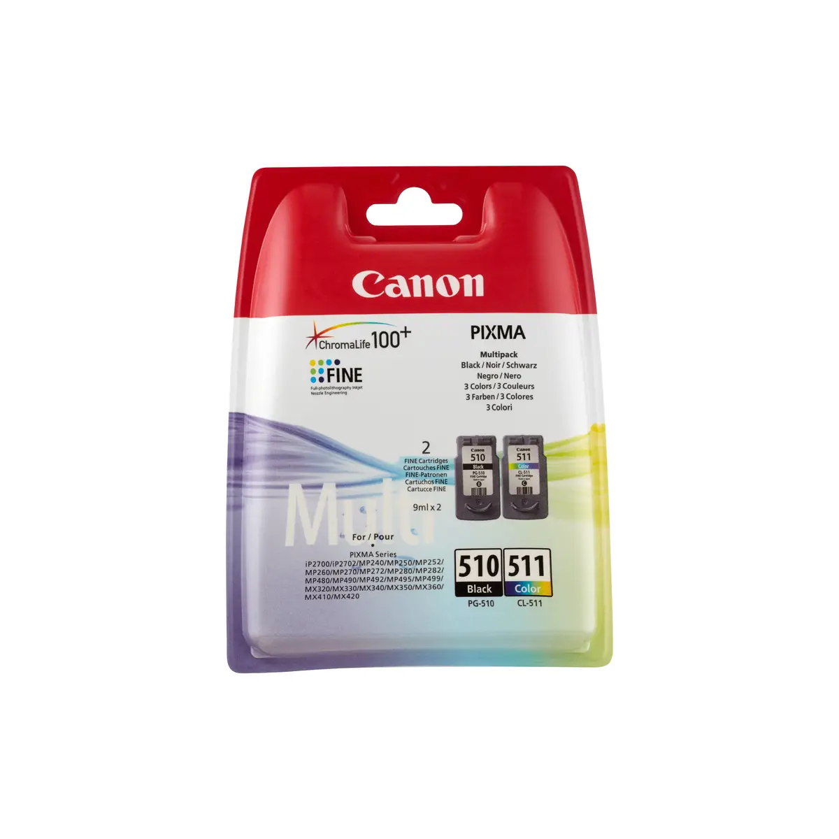 Tintenpatrone PG-510/CL-511 cyan, gelb, magenta, schwarz Multipack
