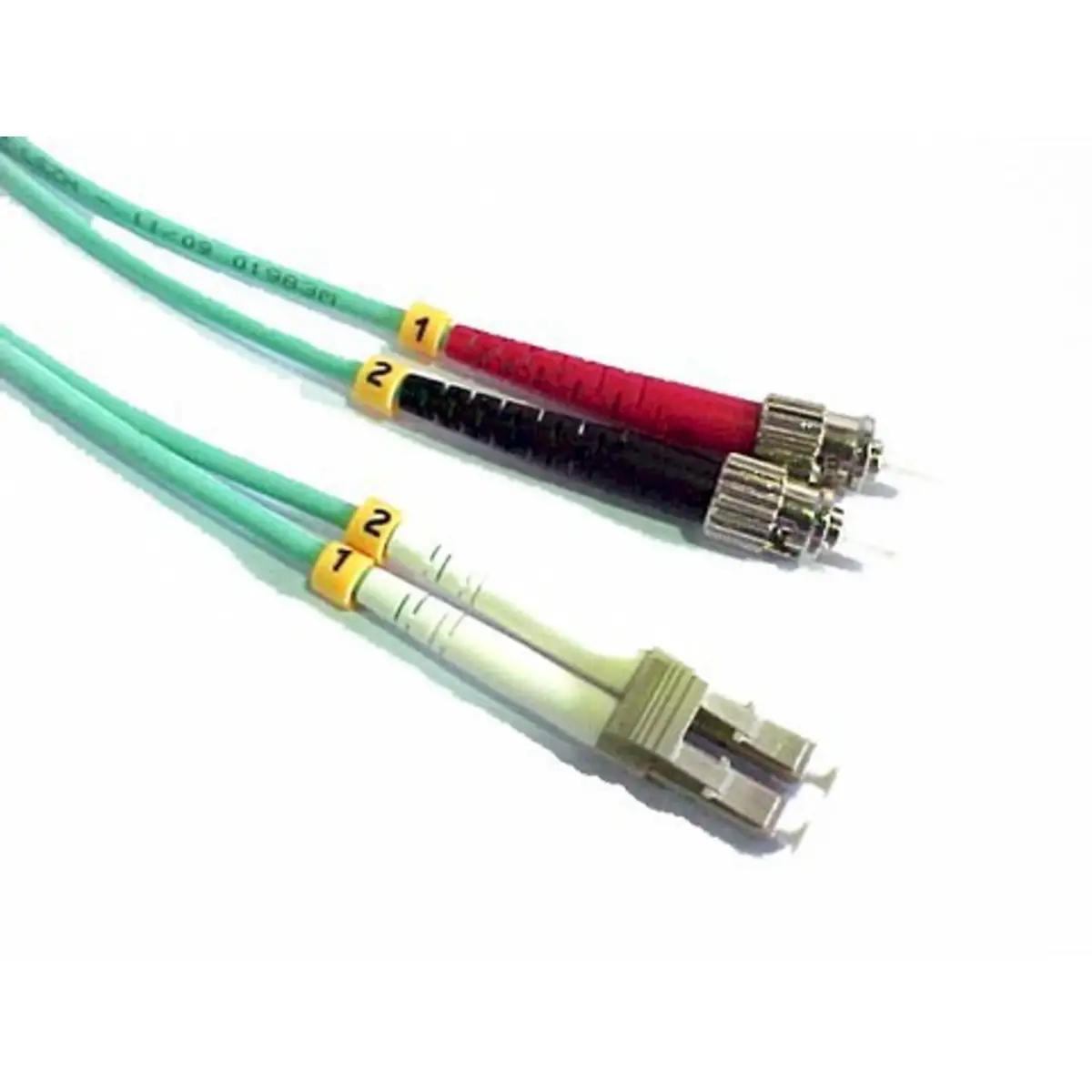 LWL Duplexkabel 50/125µm LC/ST türkis 10m