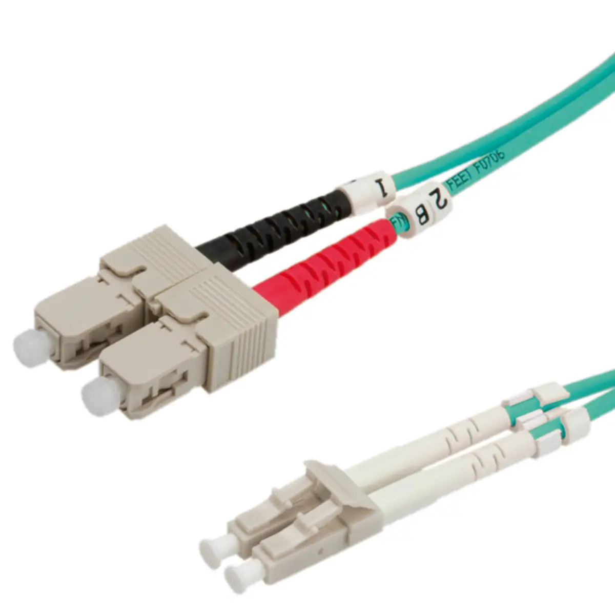 Duplexkabel 50/125µm OM3 LC/SC türkis 10m