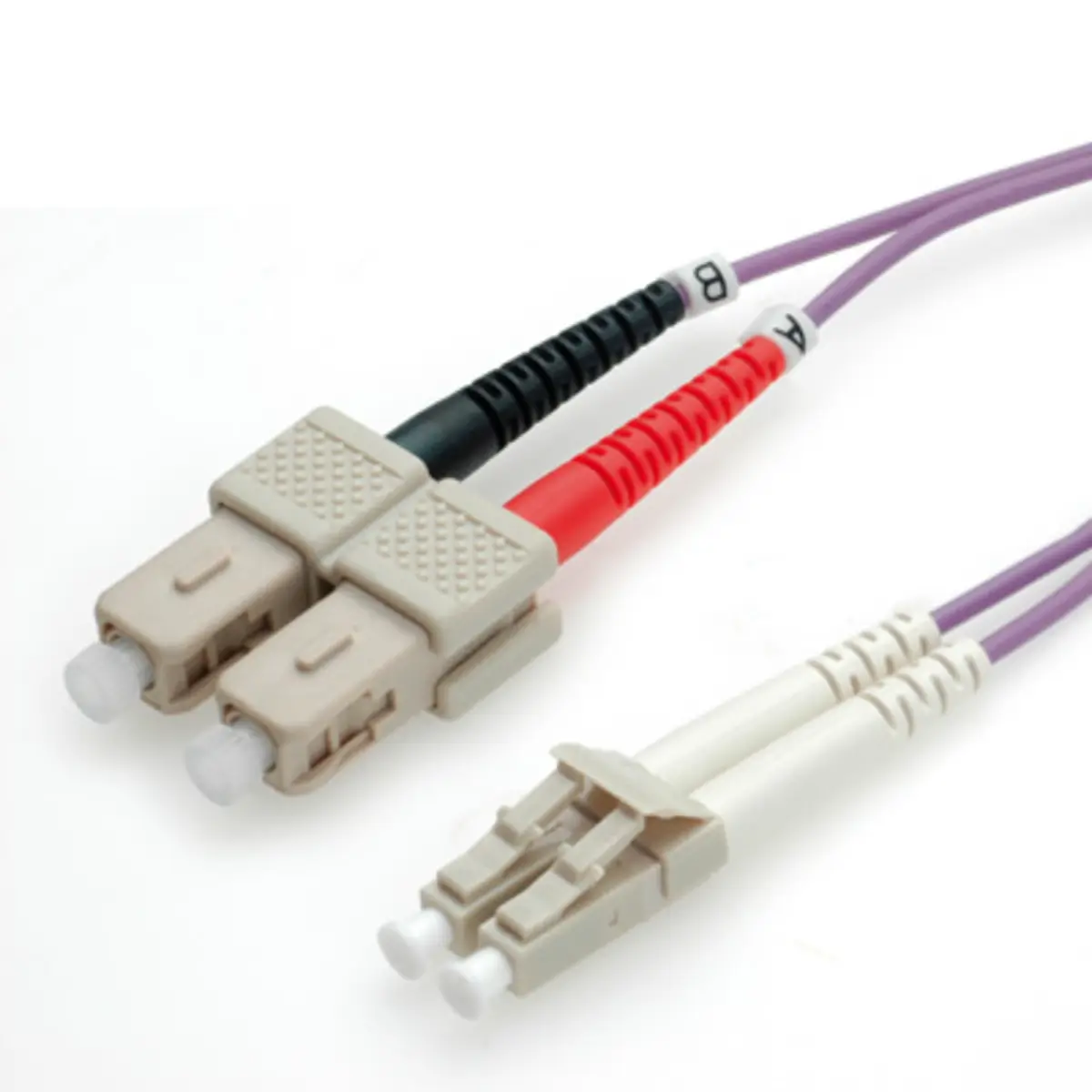LWL-Duplexkabel 50/125µm OM4 LC/SC violett 10m