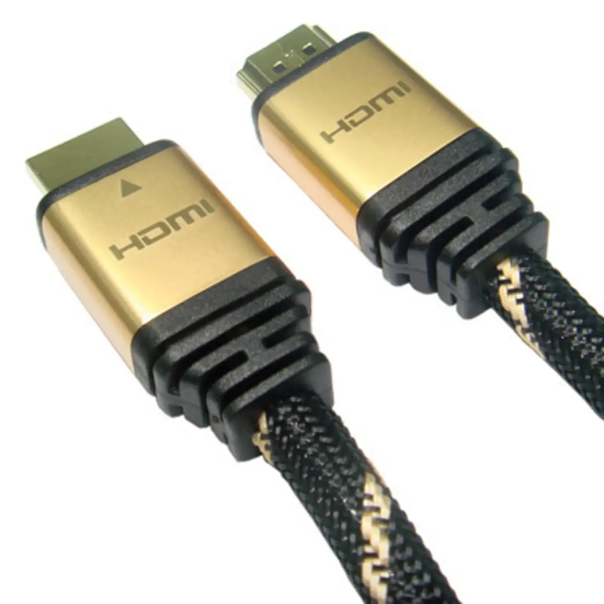 Gold HDMI A/HDMI A Kabel Stecker/Stecker Schwarz 5m