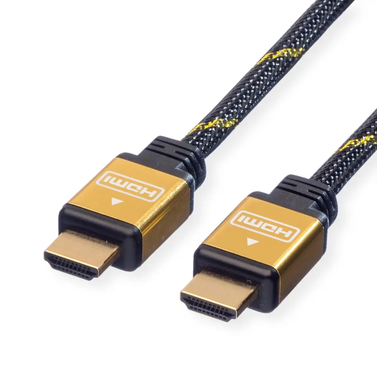 Gold HDMI A/HDMI A Kabel Stecker/Stecker Schwarz 5m