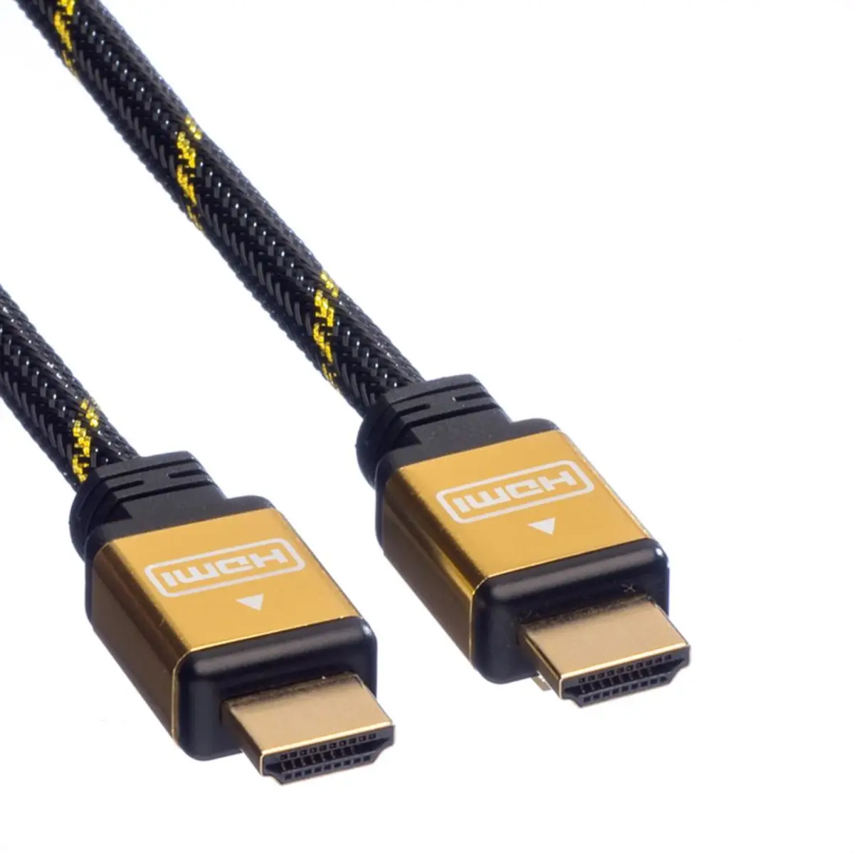 Gold HDMI A/HDMI A Kabel Stecker/Stecker Schwarz 5m