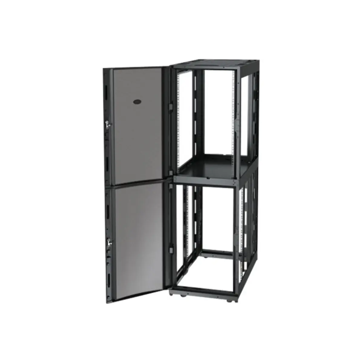 NetShelter SX Colocation mit schwarzen Seitenteilen 2x20HE 600x1070mm (BxT)