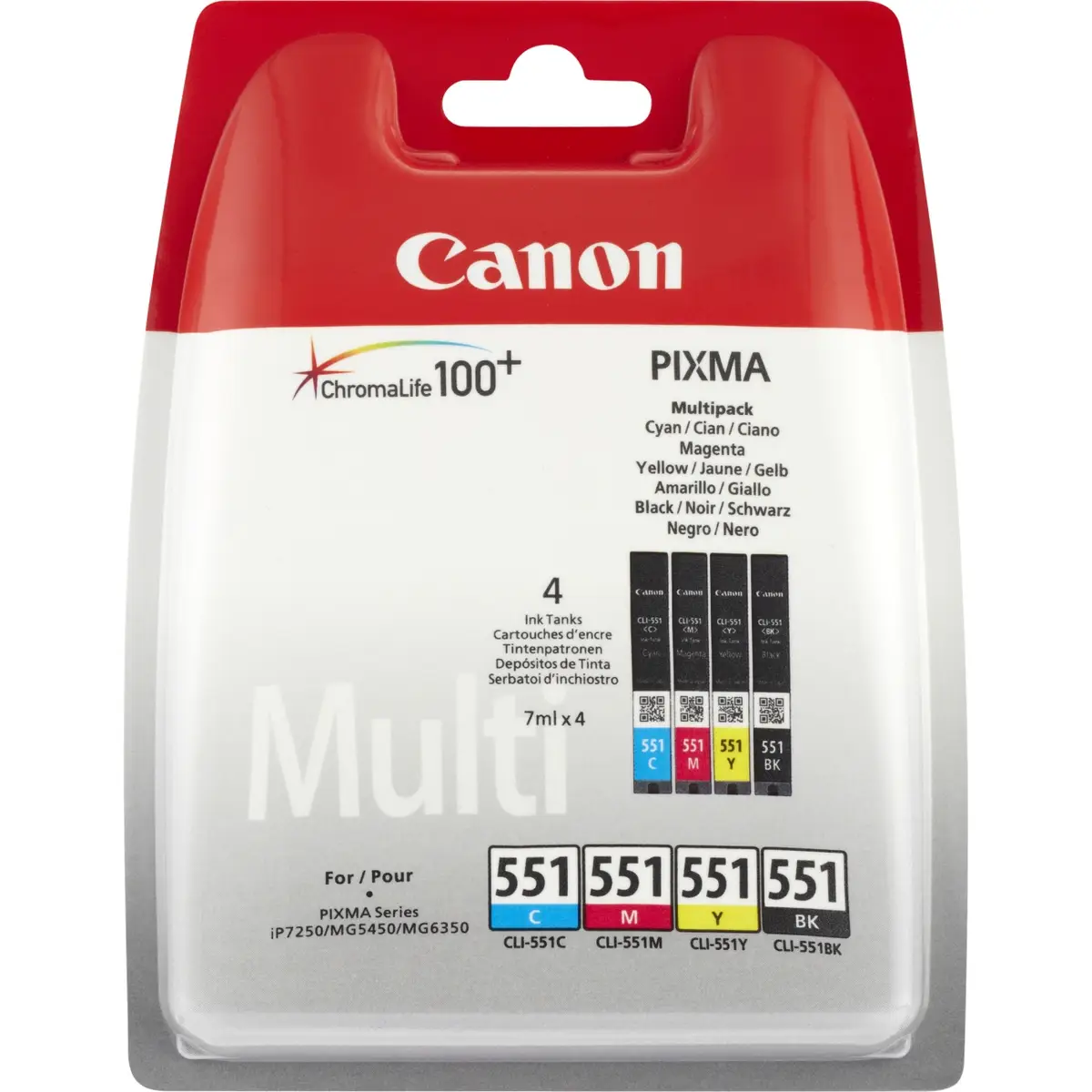 Ink Cartridge CLI-551 black/yellow/cyan/magenta