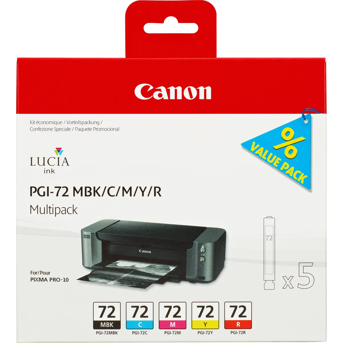 ink cartridge PFI-77 cyan/yellow/magenta/red/mat black Multipack