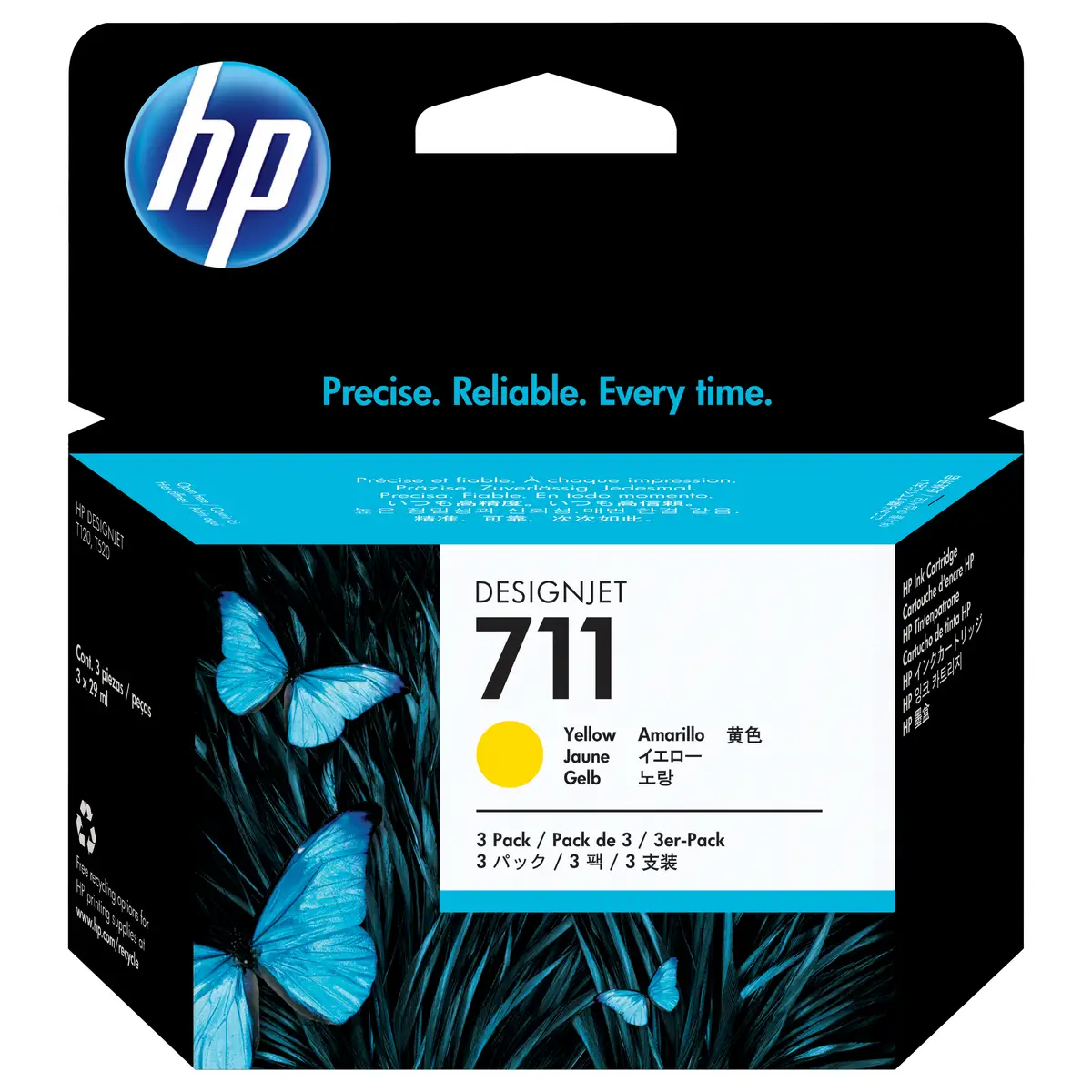 Ink Cartridge 711 yellow 3er Pack