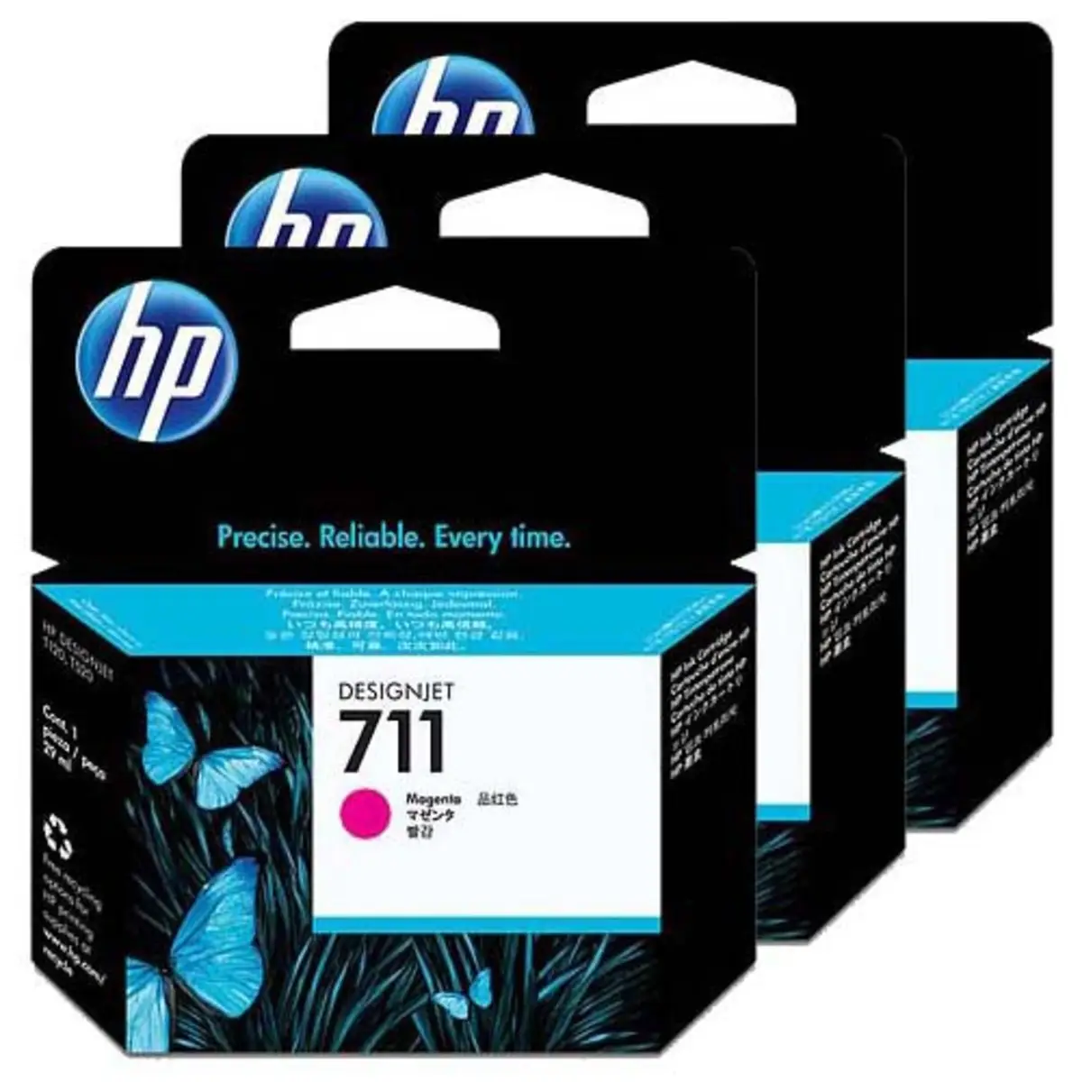 Ink Cartridge 711 magenta 3er Pack
