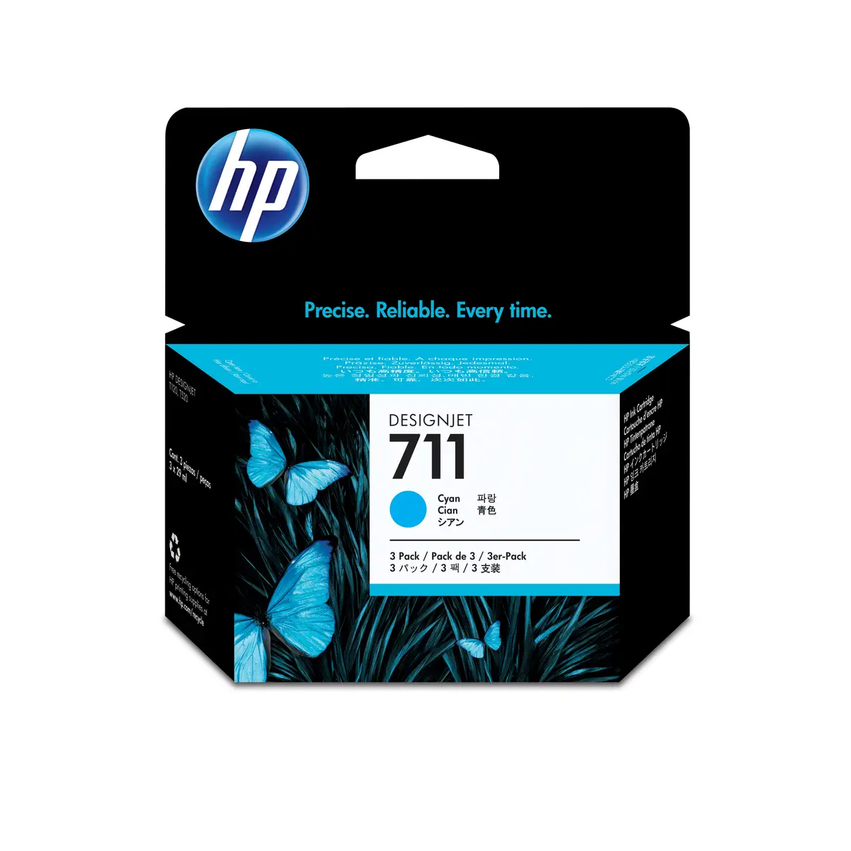 Ink Cartridge 711 cyan 3er Pack