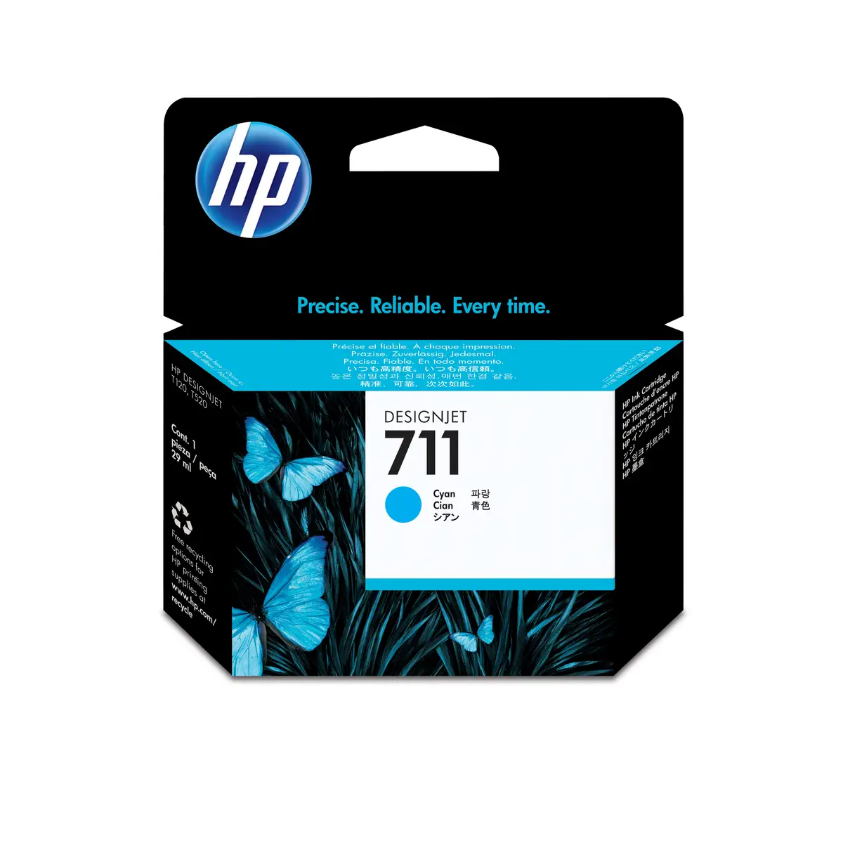 Ink Cartridge Nr 711 for DesignJet T120, T520, cyan, 29 ml