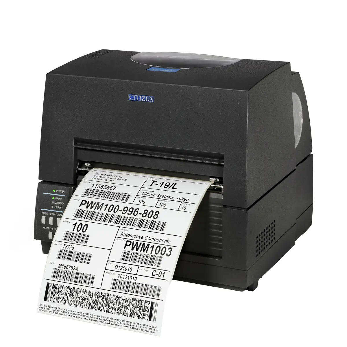 CL-S6621 Etikettendrucker 8 Punkte/mm 203dpi Medienbreiten: 178mm Druckbreite: 168mm Geschwindigkeit: 150mm/Sek.